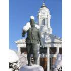 Milford: : Snow Covered Statue On River Street