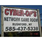 Rushford: Sign: Cyber Ops, Network Gameroom, Rushford, NY