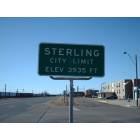 Sterling: : Sterling city limits seen from U.S. 138 southbound from Julesburg