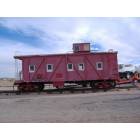 Columbus: the arrival of the Southern Pacific caboose from Silver City NM 2006