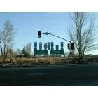 Flagstaff: : Decemeber drought, road signs near downtown Flagstaff