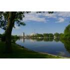 Rochester: View of Downtown Rochester over Silver Lake
