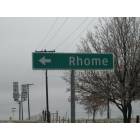 Rhome: Rhome Sign W/ Snow & Ice