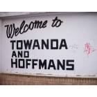 Towanda: Spaz and The Kid Tags on a Towanda Sign