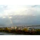 Duluth: : Shot of rainbow over downtonw Duluth from Skyline Drive