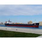 Port Huron: Freighter passing through on the Black River
