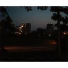 Greensboro: downtown viewed from Ayecock at night