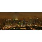 Houston: Houston skyline on a rainy cloudy night