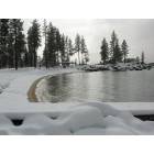 Lake Tahoe: On the beach at Sand Harbor.  This is global warming?