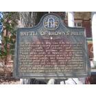 Newnan: Battle of Brown's Mill Historic Marker - Coweta County Courthouse