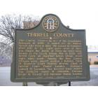 Dawson: Terrell County Historical Marker at Old Terrell County Courthouse