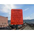 Bellaire: Warning Sign A Top The Train Bridge