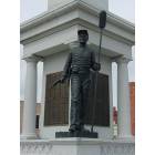 Angola: Artillery statuary on Civil War monument in Downtown Angola