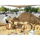 Denton: Mermaid sand sculpture. Caroline Summerfest 2007. Denton MD