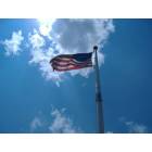 Greenville: : Flag at the post office.