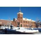 Flagstaff: : Historic Coconino County Courthouse in Downtown Flagstaff in the Winter