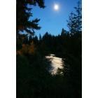 Bigfork: This is a photo of the river off the wild mile at night.