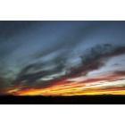 Whiting: Typical sunset - view of Adirondack mountains from Whiting, VT
