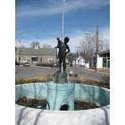 Ellenville: Boy with boot statue