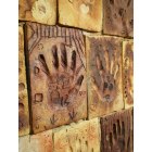 Maysville: : Handprints in Clay decorate the Tunnel to the River Pier in Maysville