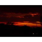 Alamogordo: Crimson sunset looking west over Alamogordo