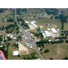 Yantis: Aerial view of down town Yantis, TX., looking south.