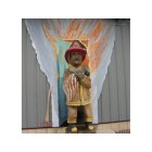 Mulberry Grove: This statue is in front of the Mulberry Grove Fire House