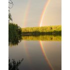 Oakham: Amazing Double Rainbow Reflection at Lake Dean