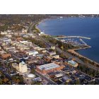 Traverse City: : Aerial view of downtown Traverse City