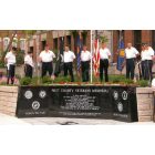 Monticello: Dedication of Veterans Memorial on SW corner of Courthouse square Monticello, IL in 2004