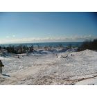 Muskegon: : Sledding hill, Muskegon State Park, Lake Michigan in background