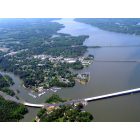 Clarksville: : Aerial photo of Clarksville with new bridge, 2005