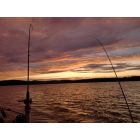 Otis: sunset fishing Beech Hill Pond, Otis Maine