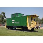 Mullen: BN 10241 railroad caboose display at Mullen Nebraska