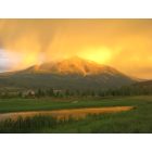 Carbondale: Storm at sunset over Mount Sopris