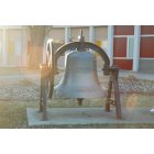 Wyndmere: iconic school bell that was originally displayed in front of the Earl School, now in front of Wyndmere Elementary