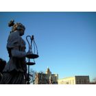 Monroe: : Statue of Femida - Central park - Monroe Downtown