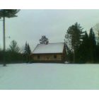 Eustis: fresh snow on our cabin. we madileen lane, eustis