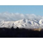 Benson: snowy view of the mustang mountains