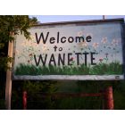 Wanette: welcome to wanette, oklahoma sign