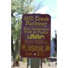 Moab: : Mill Creek Walk/Bike Path sign. The path snakes through all of Moab town area.