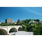 Bethlehem: Looking at downtown Bethlehem from the Hill-to-Hill bridge
