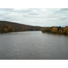 Matamoras: Fall (2004) is here. A view of the Delaware River taken from the Mata-Port bridge between Matamoras, PA and Port Jervis, NY.