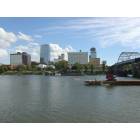 Little Rock: river, downtown, and razorback submarine