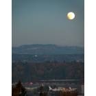 Riverton-Boulevard Park: View of boeing field, partial lunar eclipse+ cascades, Boulevard Park, Wa