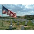 Santa Fe: The Veterans National Cemetary in Santa Fe on Memorial Day, 2003