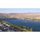 Laughlin: : colorado river: from nevada side, arizona on right side of river