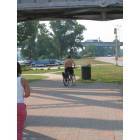Shreveport: : Biker on Riverfront