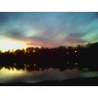 Ozark: a sunset on near gunter street on a lake ozark, alabama
