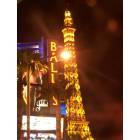 Las Vegas: : Paris and Bally's Hotel at night